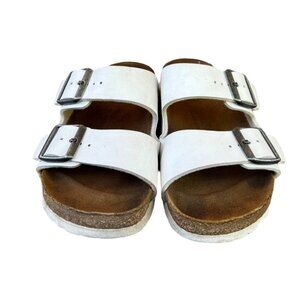 Birkenstock Arizona White Leather Sandals EU 37 Women's Size 6